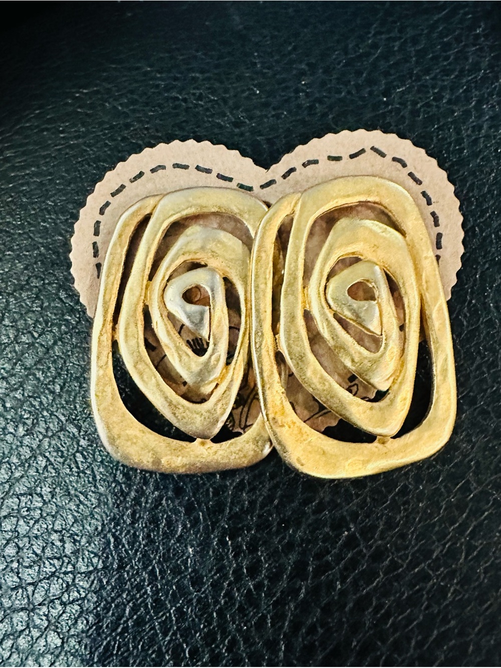 Gold Spiral Openwork Drop Earrings - Women Jewelry